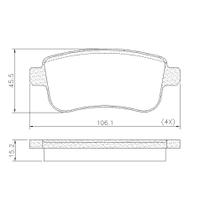 Pastilha de Freio NA47510 Fluence 10/18 Traseira