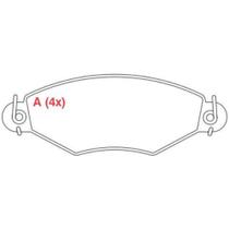 Pastilha de Freio Peugeot 206 1999 a 2009 WILLTEC PW412 Pastilha de Freio Peugeot 206 1999 a 2009 WILLTEC PW412