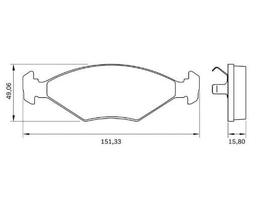 Pastilha De Freio Royale Versailles Dianteira Bosch Bb28 Sem Alarme Sistema Ate/Teves Jogo