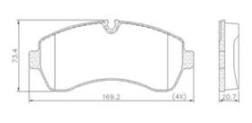 Pastilha de Freio TK813 Sprinter 314 415 416 417 515 516 2.0 2.2 16V 11/ Dianteira