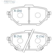 Pastilha de Freio Toyota Corolla 2020 a 2024 WILLTEC FP1053 Pastilha de Freio Toyota Corolla 2020 a 2024 WILLTEC FP1053