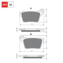 Pastilha de freio tras ho cbr600rr/1000/hornet 08 ed gf242s3