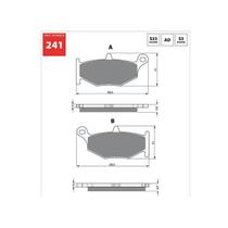 Pastilha de freio tras su gsxr750/1000 06 ed gf241s3 gold fr