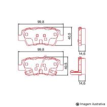 Pastilha de Freio Traseira Azera V6 3.0 24V 12 / ... I30 1.6 16V com alarme sonono com Anti Ruido