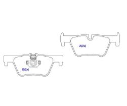 Pastilha de freio traseira Bmw 116I 118IA 120I 125I 316I 320I 325I 328I 435I 328I X3 2014 a 2021 SYL S2066 Pastilha de freio traseira Bmw 116I 118IA 120I 125I 316I 320I 325I 328I 435I 328I X3 2014 a 2021 SYL S2066