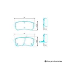 Pastilha de Freio Traseira I30 1.6 / 2.0 09 / ... Ix35 2.0L 16V com alarme sonono com Anti Ruido