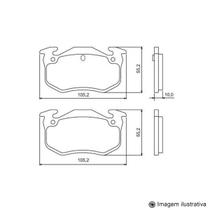 Pastilha de Freio Traseira Xsara 2.0 I 16V 04 - 97 / 10 - 00206 1.6 16V / Clio 1.0 / 1.2 / 1.4 / 1.8 / 1.9 91 / ... sem Alarme