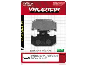 Pastilha de freio traseira yamaha xtz 250 x/ lander x 2008/... valencia (v40-fj2190)