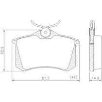 Pastilha de Freio Traseiro Citroen C4 Pallas 2007 a 2013