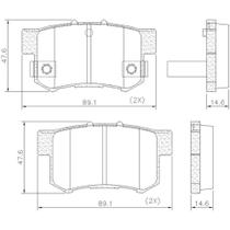 Pastilha de Freio Traseiro Honda Cr-V 2003 a 2006 LONAFLEX