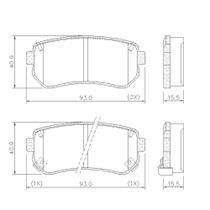 Pastilha de Freio ULT46060 I30 IX35 Tucson Sonata 09/ Picanto 04/ Cerato 09/ Sportage 10/ Carens 08/13 Cadenza 10/ Rio 16/ Traseira