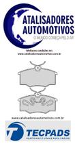 Pastilha de Freio Volkswagen Parati/Saveiro 1.8 -1995 1996 1997 1998 1999 2000 2001 2002 2003 2004 2005 2006 2007 2008 2009 Original -TECPADS 5283 (S Pastilha de Freio Volkswagen Parati/Saveiro 1.8 -1995 1996 1997 1998 1999 2000 2001 2002 2003 2004 2005 2006 2007 2008 2009 Original -TECPADS 5283 (S