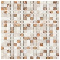 Pastilha de pedra SM04 SLIM BRANCO MARROM CINZA 30,5x30,5cm Pastilha de pedra SM04 SLIM BRANCO MARROM CINZA 30,5x30,5cm