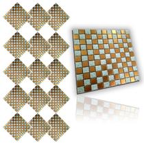 Pastilha De Vidro Adesiva Kit 15 Uni Parede Cozinha Lavabo Banheiro Sala Decorativa Moderna Requintado Aplicacao Facil Pastilha De Vidro Adesiva Kit 15 Uni Parede Cozinha Lavabo Banheiro Sala Decorativa Moderna Requintado Aplicacao Facil