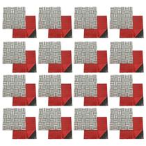 Pastilha De Vidro Adesiva Parede Kit 16 Uni Sala Cozinha Banheiro Sala Decorativa Facil Aplicacao Moderna Reforma