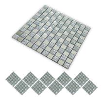 Pastilha De Vidro Autocolante Kit 10 Uni Parede Cozinha Banheiro Decorativa Facil Aplicacao Moderna Reforma Requintado