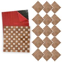 Pastilha De Vidro Autocolante Kit 15 Uni Parede Cozinha Banheiro Box Sala Decorativa Facil Aplicacao Requintada Moderna
