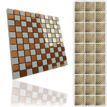 Pastilha De Vidro Autocolante Kit 30 Uni Parede Cozinha Banheiro Decorativa Facil Aplicacao Reforma Moderna Requinte