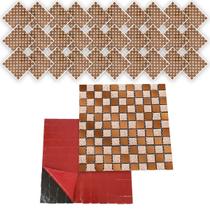 Pastilha De Vidro Autocolante Kit 30 Uni Parede Cozinha Box Banheiro Sala Decorativa Facil Aplicacao Moderna Requintada Pastilha De Vidro Autocolante Kit 30 Uni Parede Cozinha Box Banheiro Sala Decorativa Facil Aplicacao Moderna Requintada