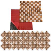 Pastilha De Vidro Autocolante Kit 30 Uni Parede Cozinha Box Banheiro Sala Decorativa Facil Aplicacao Requintado Moderna