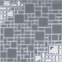Pastilha de Vidro CM91 - CRISTAL MOSAIC CINZA 30x30cm
