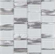 PASTILHA DE VIDRO COM METAL SPG204 PETRUS BCO PRTA 29,4X29,8cm 4mm PASTILHA DE VIDRO COM METAL SPG204 PETRUS BCO PRTA 29,4X29,8cm 4mm