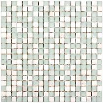 Pastilha de vidro com pedra GS102 - GLASS STONE VERDE 31x31cm 8mm Pastilha de vidro com pedra GS102 - GLASS STONE VERDE 31x31cm 8mm