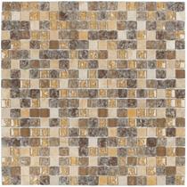 Pastilha de vidro com pedra GS111 - GLASS STONE BEGE/MARRON 30x30cm 6mm Pastilha de vidro com pedra GS111 - GLASS STONE BEGE/MARRON 30x30cm 6mm