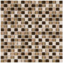 Pastilha de vidro com pedra MT701 - MATISSE MARRON ESCURO 30x30cm Pastilha de vidro com pedra MT701 - MATISSE MARRON ESCURO 30x30cm