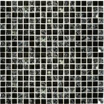 Pastilha de vidro craquelada D1014 - DIAMOND PRETA 30x30cm Pastilha de vidro craquelada D1014 - DIAMOND PRETA 30x30cm