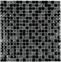 Pastilha de vidro craquelada GG11 - GALIANO PRETO 30x30cm Pastilha de vidro craquelada GG11 - GALIANO PRETO 30x30cm