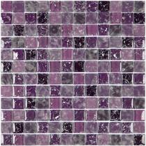 PASTILHA DE VIDRO CRAQUELADO IC04 - ICE LILAS 29x29cm
