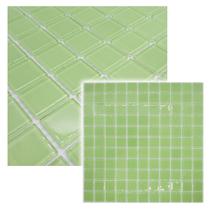 Pastilha de Vidro Cristal Verde Lisa Green 30x30cm Para Banheiro - La Bella Griffe