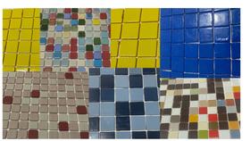 Pastilha de Vidro e Cerâmica Placa 30 cm x 30cm - kit com 10 peças