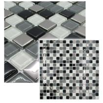 Pastilha de Vidro Efeito Metalizado New Luar Mescla 30x30cm - La Bella Griffe