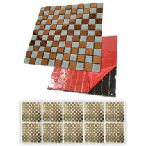 Pastilha De Vidro Kit 10 Uni Adesiva Parede Cozinha Sala Banheiro Decorativa Facil Aplicacao Requintado Reforma Moderna