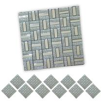 Pastilha De Vidro Kit 11 Uni Adesiva Parede Sala Cozinha Banheiro Decorativa Facil Aplicacao Moderna Requintado Reforma