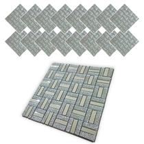Pastilha De Vidro Kit 16 Uni Adesiva Parede Sala Cozinha Banheiro Facil Aplicacao Decorativa Moderna Reforma Requintado Pastilha De Vidro Kit 16 Uni Adesiva Parede Sala Cozinha Banheiro Facil Aplicacao Decorativa Moderna Reforma Requintado