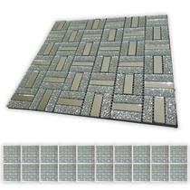 Pastilha De Vidro Kit 20 Uni Adesiva Parede Sala Cozinha Banheiro Decorativa Facil Aplicacao Moderna Requintado Reforma