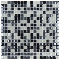 Pastilha de Vidro Miscelanea Metal 30x30cm 1,5x1,5 - Glass Mosaic