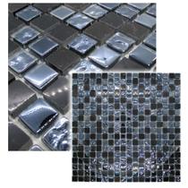 Pastilha de Vidro Onix Efeito Metalizado Mescla 30x30cm - La Bella griffe