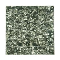Pastilha de Vidro Silk 30x30cm Preto - Glass Mosaic