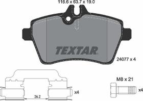 Pastilha diant Mercedes Benz b150 b160 b170 b180 w164 w245 csc parts