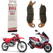 Pastilha Dianteira Fischer Aramid Honda Crf 250 Pcx 160 150 2014 2015 2016 2017 2018 2019 2020 2021