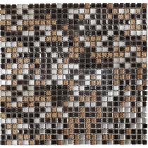 Pastilha Espelhada 30x30cm Mirror Mosaic Glass Mosic Bege/Rose Gold