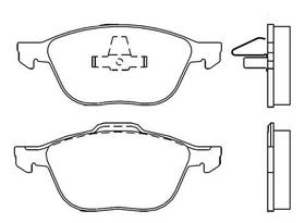 Pastilha ford focus 1.6 2.0 2008/08.2009dian
