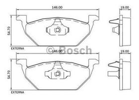 Pastilha freio bosch 0986bb0714 vw dt audi/golf/virtus