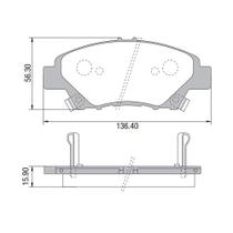 Pastilha Freio Convencional Dianteira Com Alarme Pd1492 Fras Le