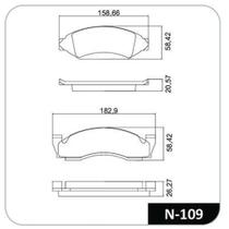 Pastilha Freio Dianteira 1600d A1000 E100 E1500 F-150 F-250 F-2000 A10 A14 A20 Bonanza C10 C14 C20 D10 D14 D20 Veraneio 73 A 95 Cobreq N109 Bendix