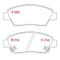 Pastilha freio dianteira jurid honda new fit 14 new city 14 Pastilha freio dianteira jurid honda new fit 14 new city 14
